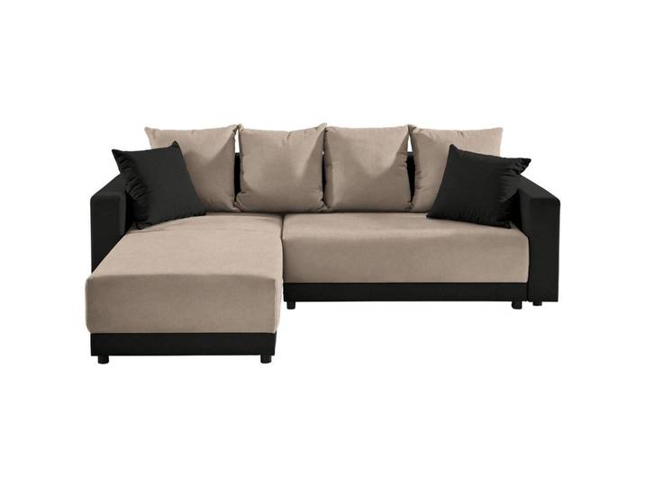 Ecksofa mit Schlaffunktion Time Schalammfarben 178x248 cm