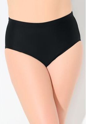 Plus Size Women's Tummy Control Swim Brief by Swimsuits For All in Black (Size 30)