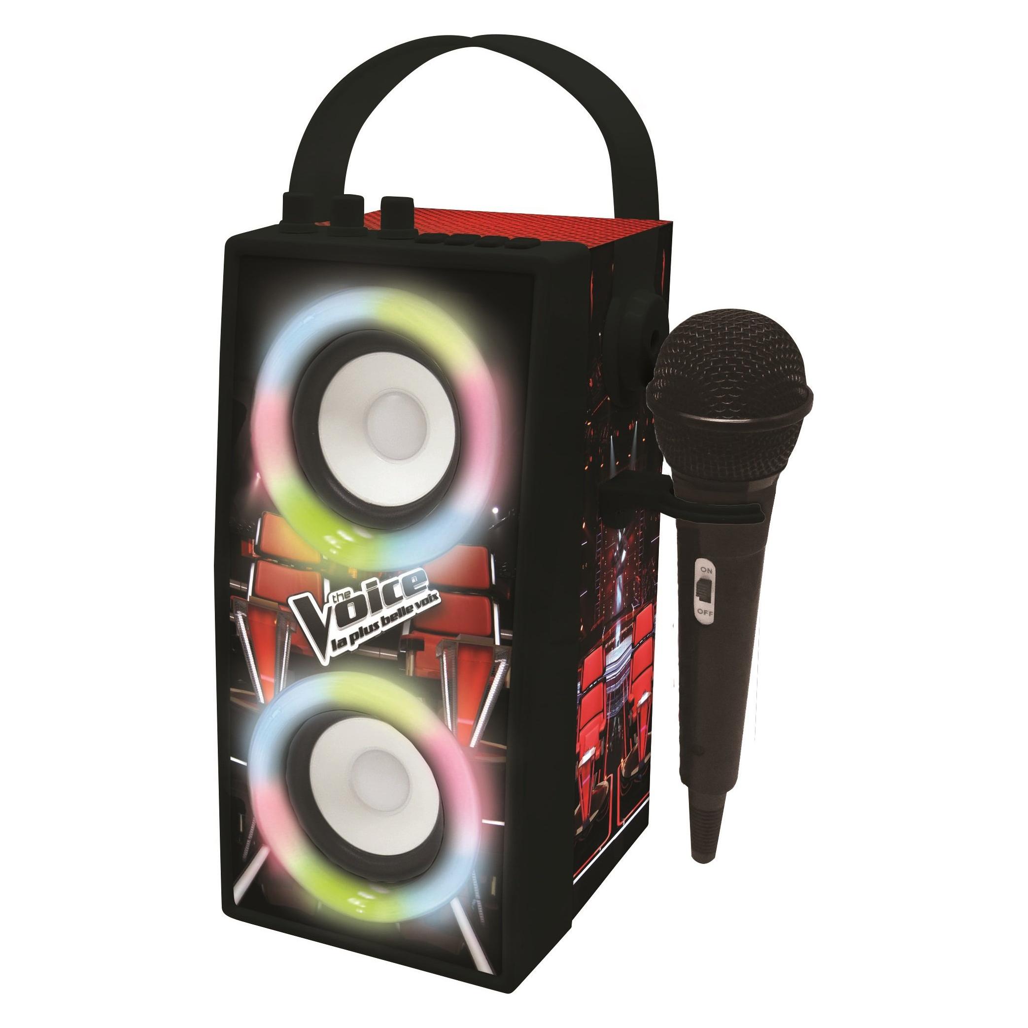 Lexibook BTP180TVZ The Voice Tragbarer Bluetooth-Lichtlautsprecher mit Mikrofon, Stereoanlage, Lich (BTP180TVZ)