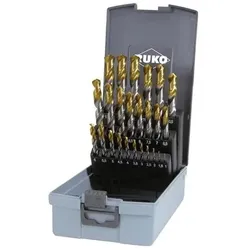 Ruko Spiralbohrersatz D338 TypN D.1-13x0,5mm HSS TiN-Kopfbeschichtet 25-tlg.Ku.-Kass.