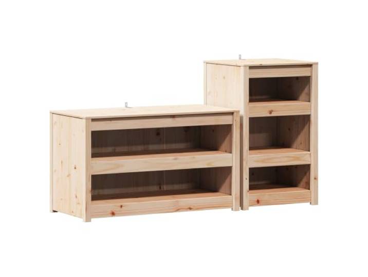 KGHFDVB Außenküchenschrank 106 x 55 x 64 cm aus Douglasienholz Natürliches Massives Douglasienholz, 3 Regale je Schrank, 60 kg pro Schrank, modulares Design, für Garten und Terrasse
