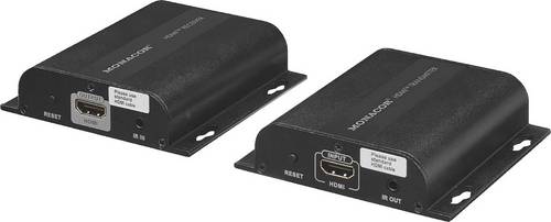 Monacor INS-100Z LAN (10/100MBit/s), HDMI Extender (Verlängerung) über Netzwerkkabel RJ45 100m