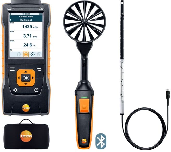 Testo 440 Set combiné de débit 1 avec Bluetooth (0563 4406)