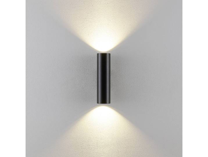 Wandlamp CAN, dimbaar, zwart, Woon-/ Eetkamer, Aluminium, wandlamp