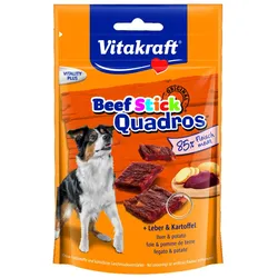 Vitakraft Beef Stick Quadros plus Leber & Kartoffel - 7 x 70g