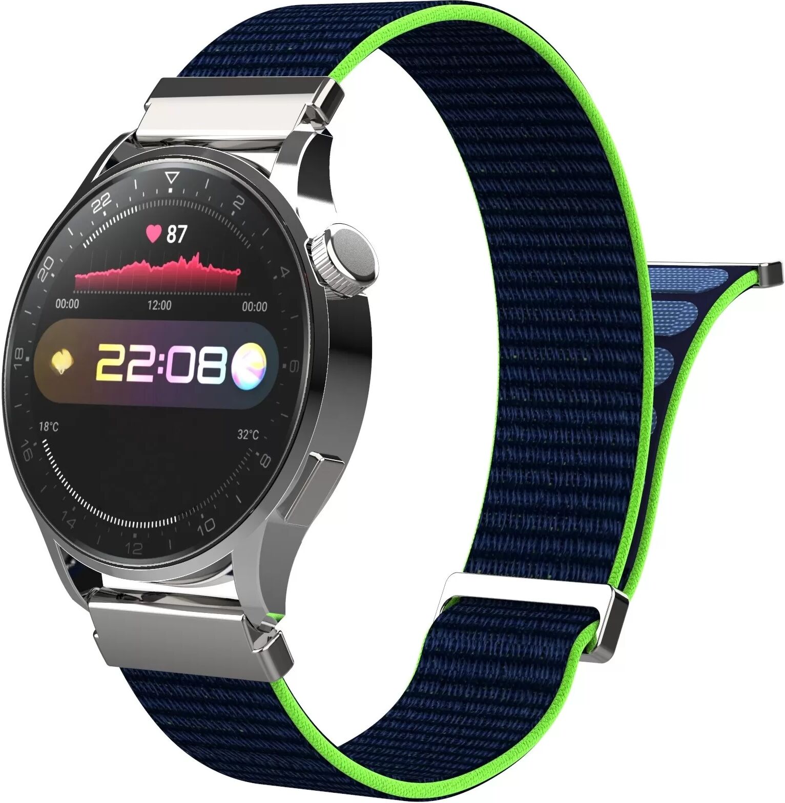 INF 22mm Nylon Uhrenarmband mit Metallschnalle, kompatibel mit Huawei Watch GT5/GT3
