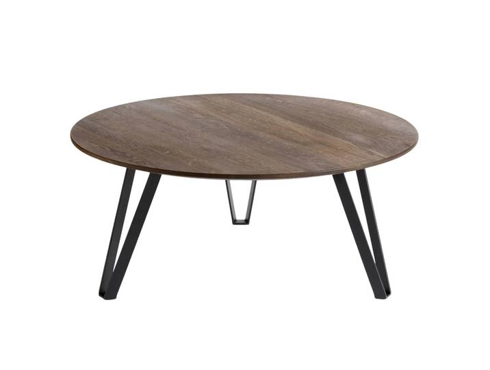 MUUBS Table basse Space Ø90 cm Chêne fumé