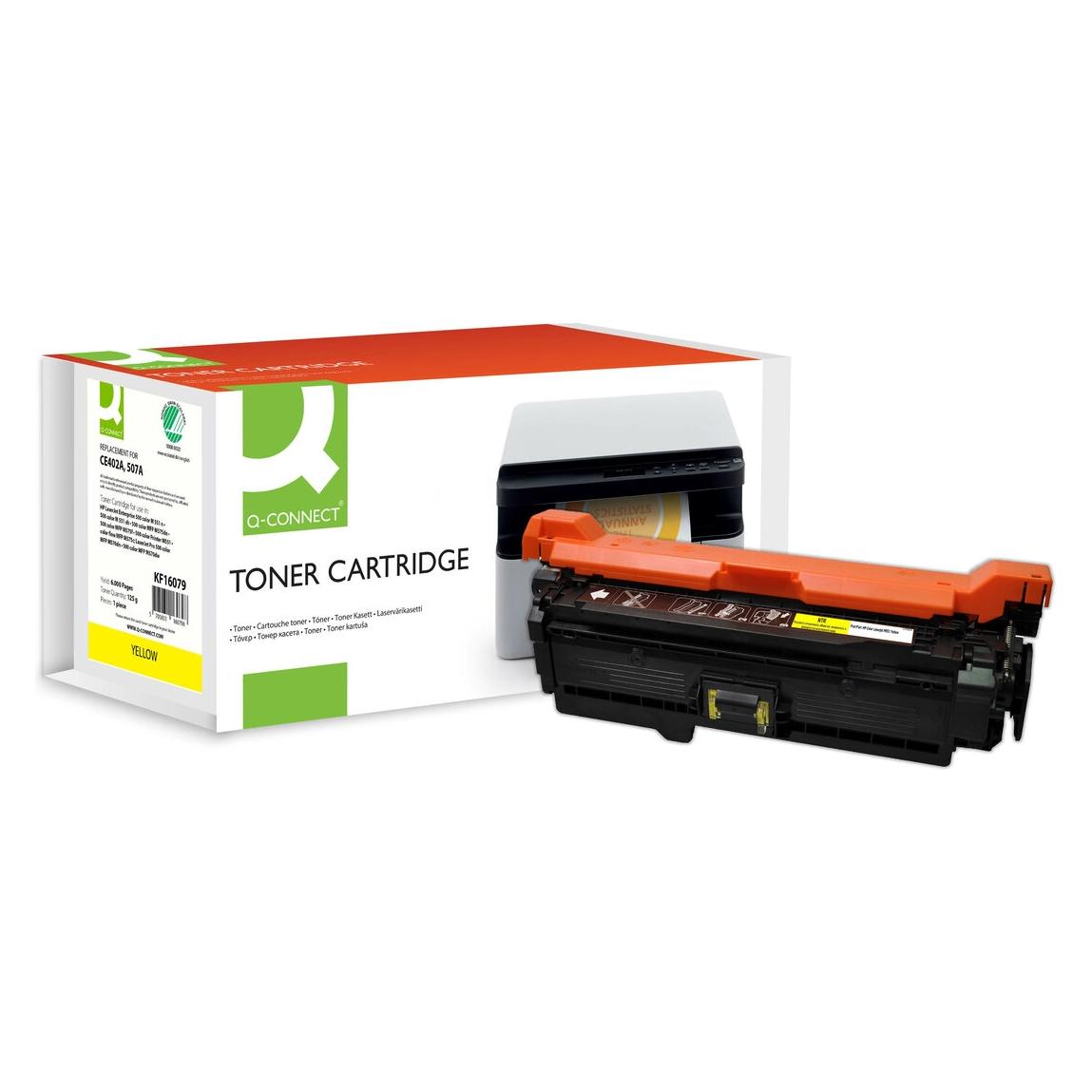 Q-Connect Toner für Color Laserdrucker/Multifunktionsgeräte (Y) (KF16079)