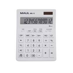 Maul MXL 12 Tischrechner Weiß Display (Stellen): 12 batteriebetrieben, solarbetrieben (B x H x T) 155 x 205 x 35 mm 7267002