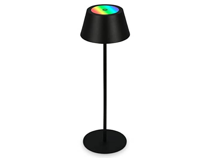 BRILONER - LED Tischlampe kabellos mit Touch, dimmbar in Stufen, höhenverstellbar, Nachttischlampe, Leselampe, LED Lampe, Campinglampe, Tischleuchte, Akkulampe, Outdoor Lampe, 38x12 cm, Schwarz
