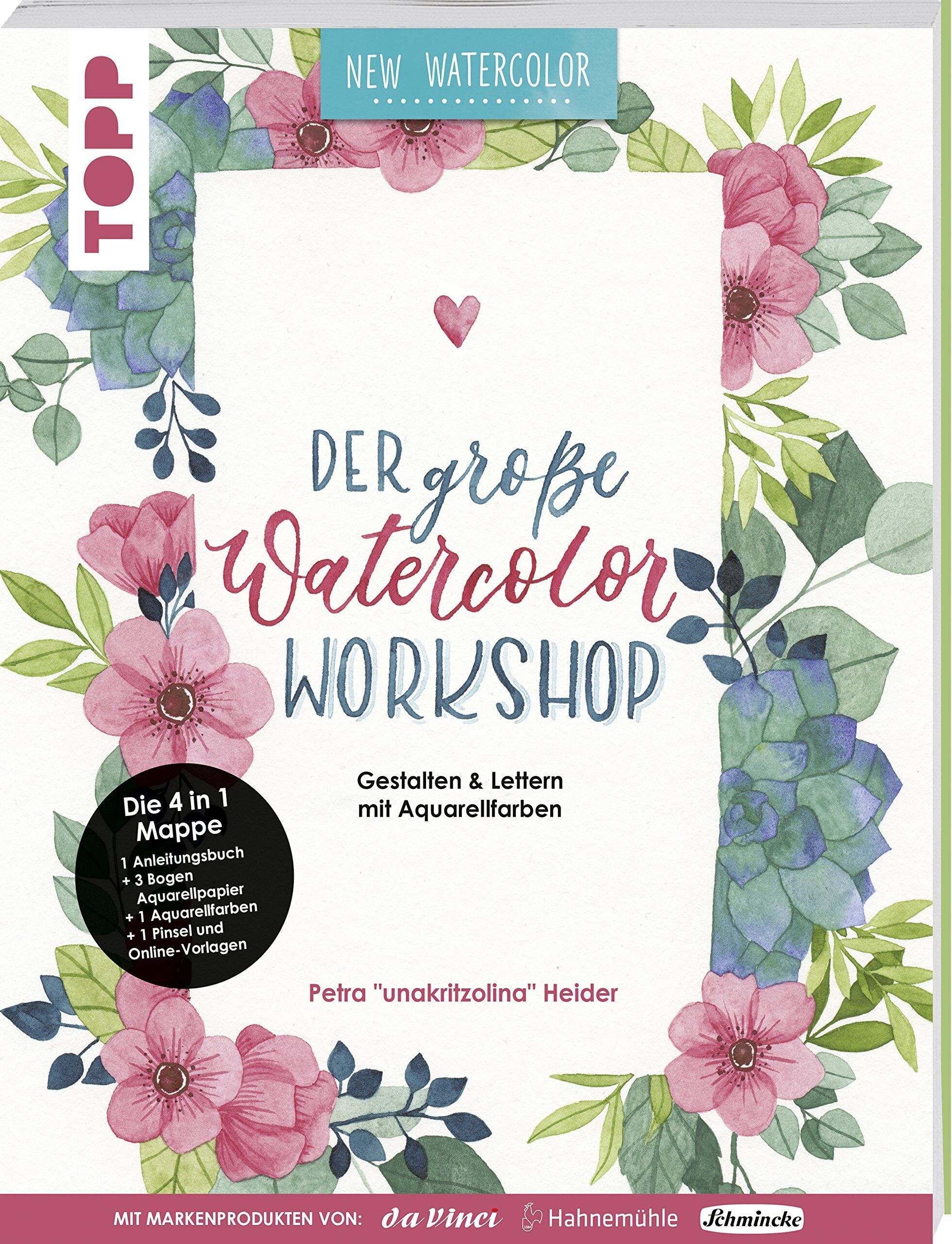 Petra Heider - Der große Watercolor Workshop. Gestalten und Lettern mit Aquarell-Farben by unakritzolina - Preis vom 09.10.2026 07:28:09 h