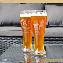 Luxentu Weizenglas Weißbierglas 0,5 Liter - 60. Jubiläum