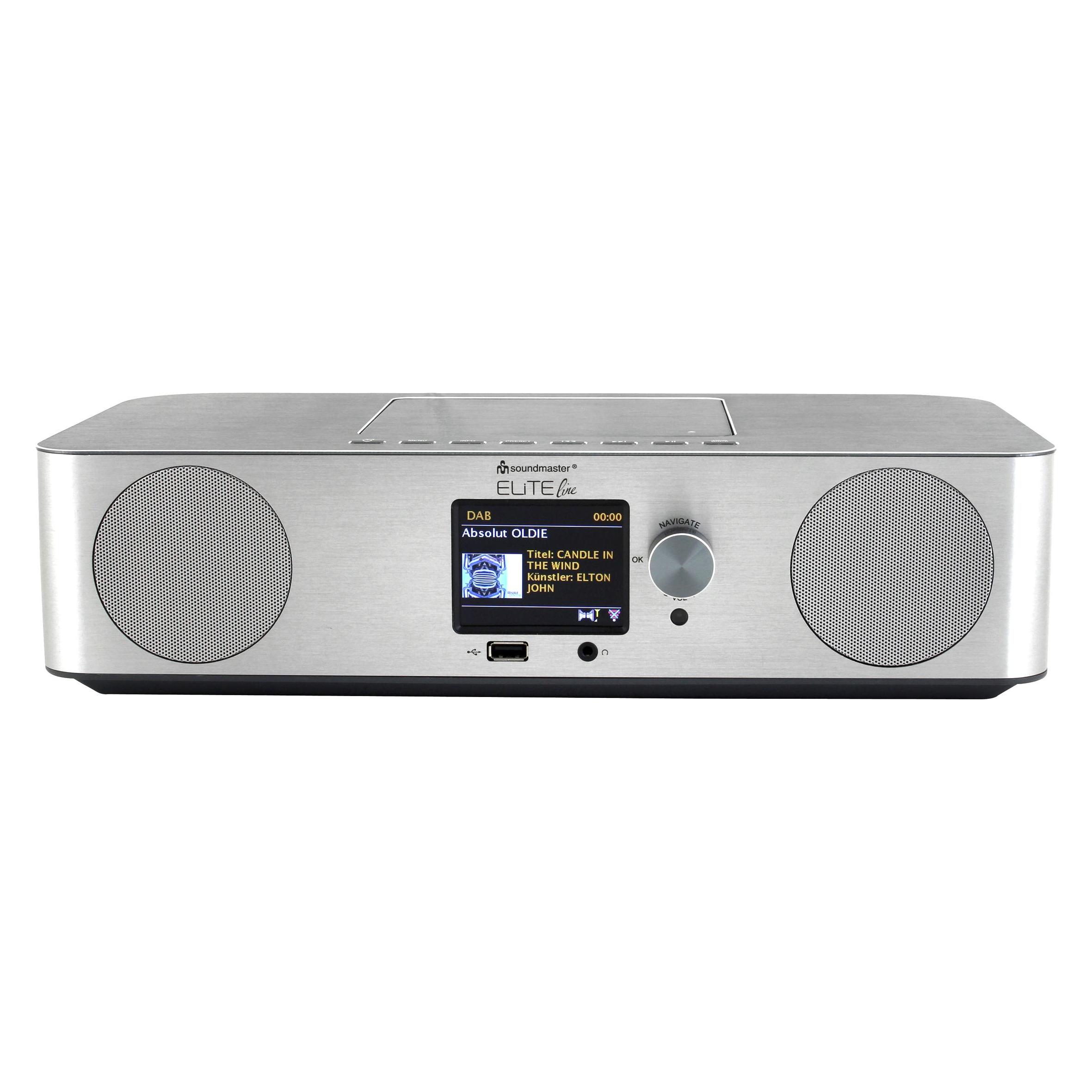 Soundmaster ICD2060SI CD-Internetradio DAB+ FM mit Bluetooth, USB (DAB+, FM, Internetradio, Bluetooth, WLAN) (ICD2060SI)