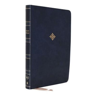 Nkjv, Thinline Reference Bible, Large Print, Leathersoft, Blue, Red Letter Edition, Comfort Print, Gebundene Ausgabe von Thomas Nelson, Harper Collins