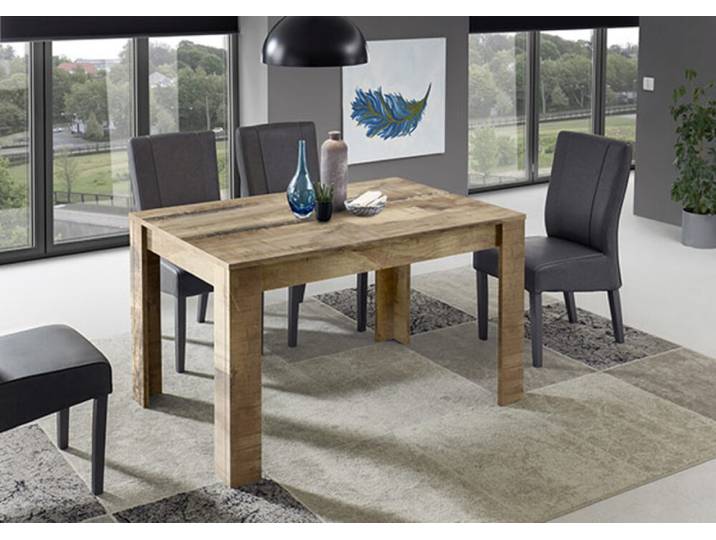 Table de repas extensible Costa noir/poirier - Basika