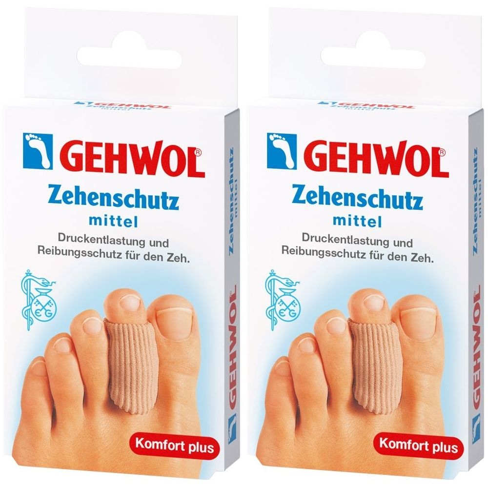 Gehwol Polymer Gel Zehen Schutz mittel 2x 2x2 St Pflaster