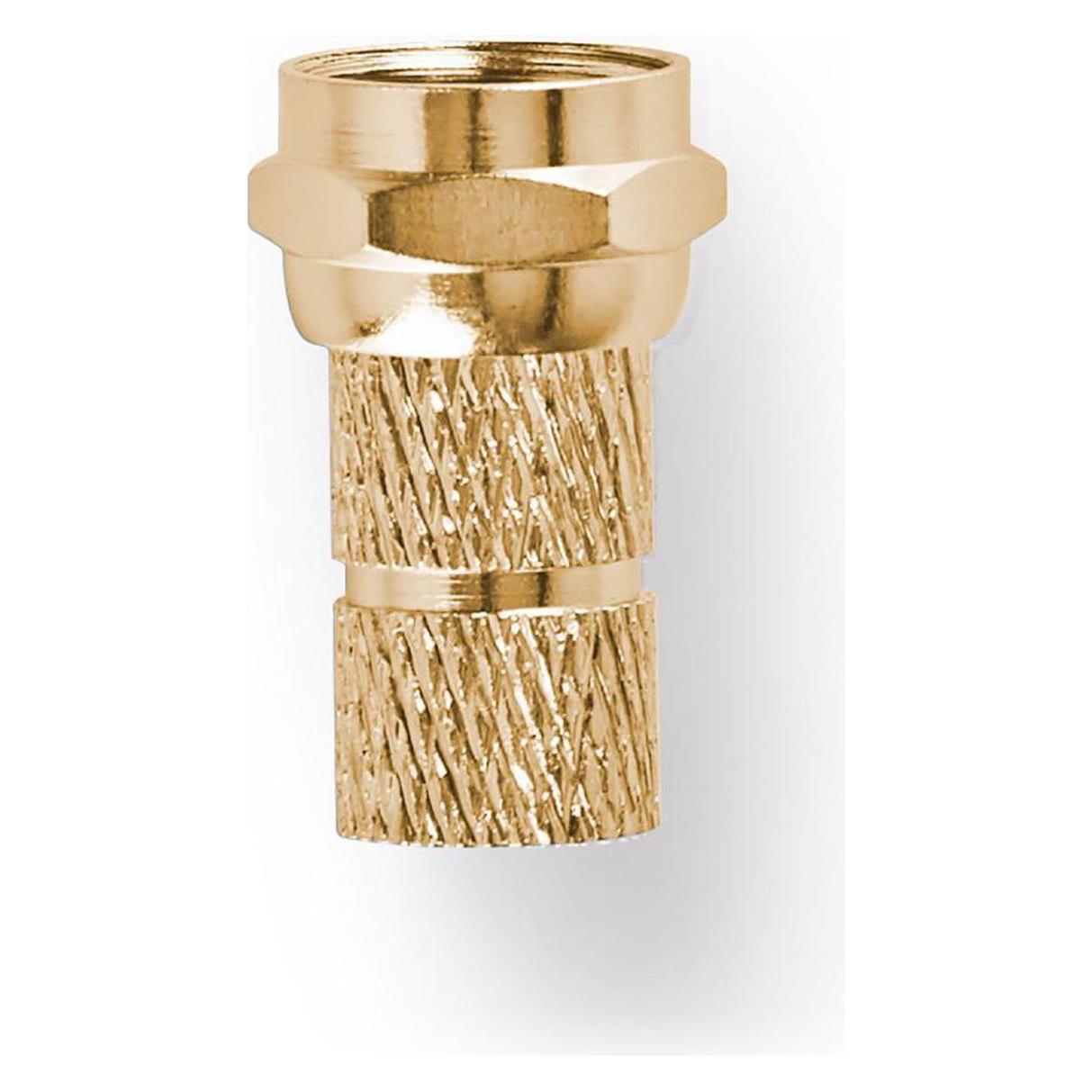 Nedis F-Stecker gerade Stecker Vergoldet 75 Ohm Twist-on Kabeleingangsdurchmesser: 5.5 mm Kupfer Met (75 dB, Stecker und Verbinder) (CSBW41907ME)