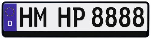 HP Autozubehör Kunststoff Kennzeichenrahmen Schwarz (B x H) 520mm x 114mm