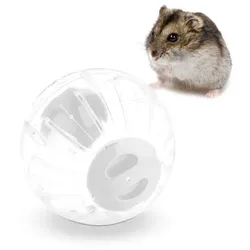 Relaxdays Hamsterball mit weißem Deckel Weiß,Transparent