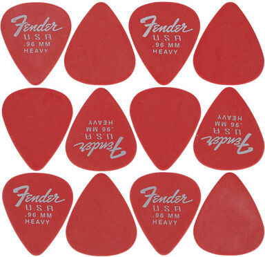 Fender 351 Dura-Tone Picks FRD Fiesta Rot