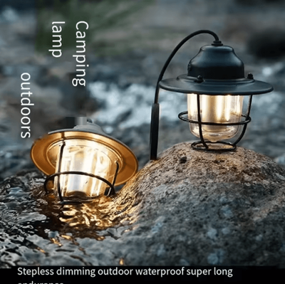 Uplift Curations ShineTrip New Outdoor Vintage Pendant Light Ultra Long Life Camping Ambient Light Portable Rechargeable Tent Lights black