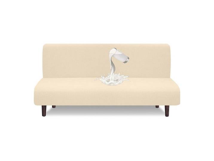 LuxusKollektion Hängedekoration Futonabdeckung Wasserdicht Armlose Antirutsch Schlafsofa Beige