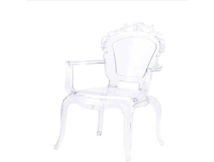 Chaise modèle en polycarbonate transparent modèle ÉPOQUE avec accoudoirs