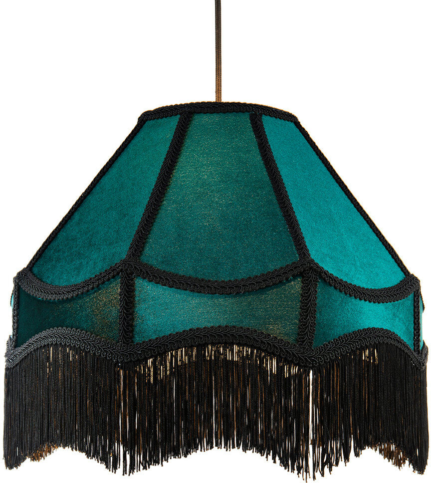 Lark Manor Empire Velvet Lamp Shade ( No Direct Attachment Method ) Green 26cm H x 40cm W x 40cm D