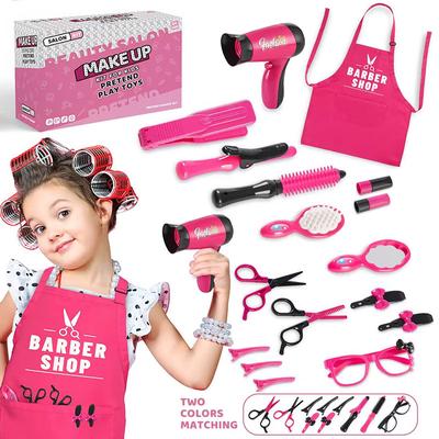 Kids Hairdresser Toy Set Pretend Play Beauty Salon Kit With Hair Dryer Scissors And Barber Accessories Kids Hairdresser Toy Set Pretend Play Beauty Salon Kit With Hair Dryer Scissors And Barber Accessories