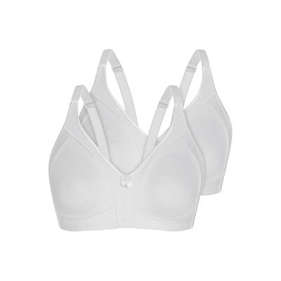 Bügelloser BH SASSA "2er Pack Minimizer Soft-BH minimizer", Damen, Gr. 80, Cup D, 2 Stk., weiß, BHs