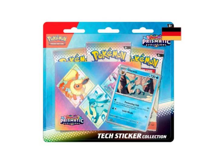 The Pokémon Company International Spiel Pokémon - Karmesin & Purpur Prismatische Entwicklungen Tech-Sticker-Ko