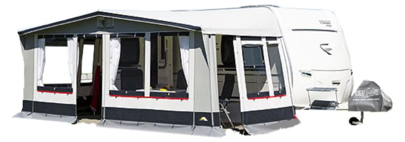 DWT Paradies III 280 Gr. 18 - Umlaufmaß 1061-1090 cm - inkl. 28 x 1 mm Gestänge ST - Wohnwagen - Ganzjahresvorzelt - Dauercamping - Winterzelt