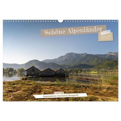 Schöne Alpenländer (Wandkalender 2027 DIN A3 quer), CALVENDO Monatskalender