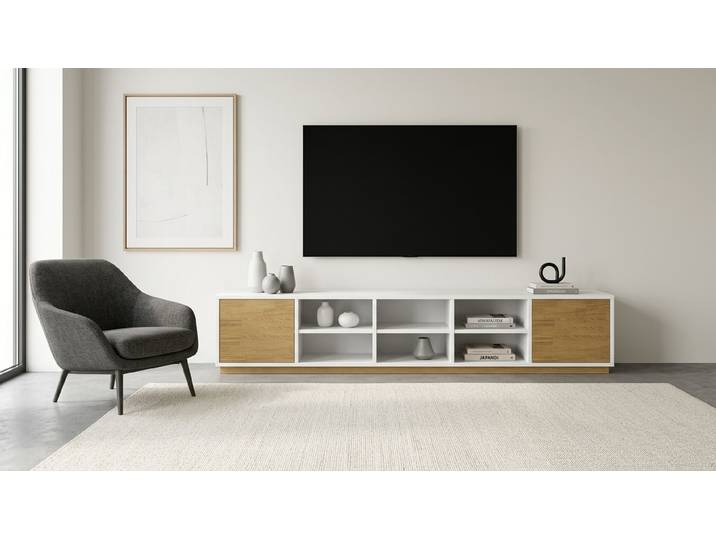 Buffet moderne sur mesure Pickawood MDF mélaminé MDF Blanc mat