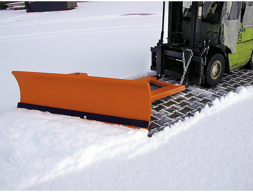 Schneeschieber für Gabelstapler, Gummischürfleiste, Schildbreite 1800 mm eurokraft pro