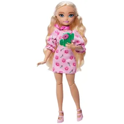 Mattel JGH87 - Barbie - Dream Besties - Malibu Puppe – Modepuppe mit 11 Zubehörteile und Accessoires