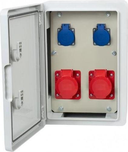 F-ELEKTRO Verdeelkast RB-250, 16A/5 polen, 32A/5 polen, 2x230V, IP65