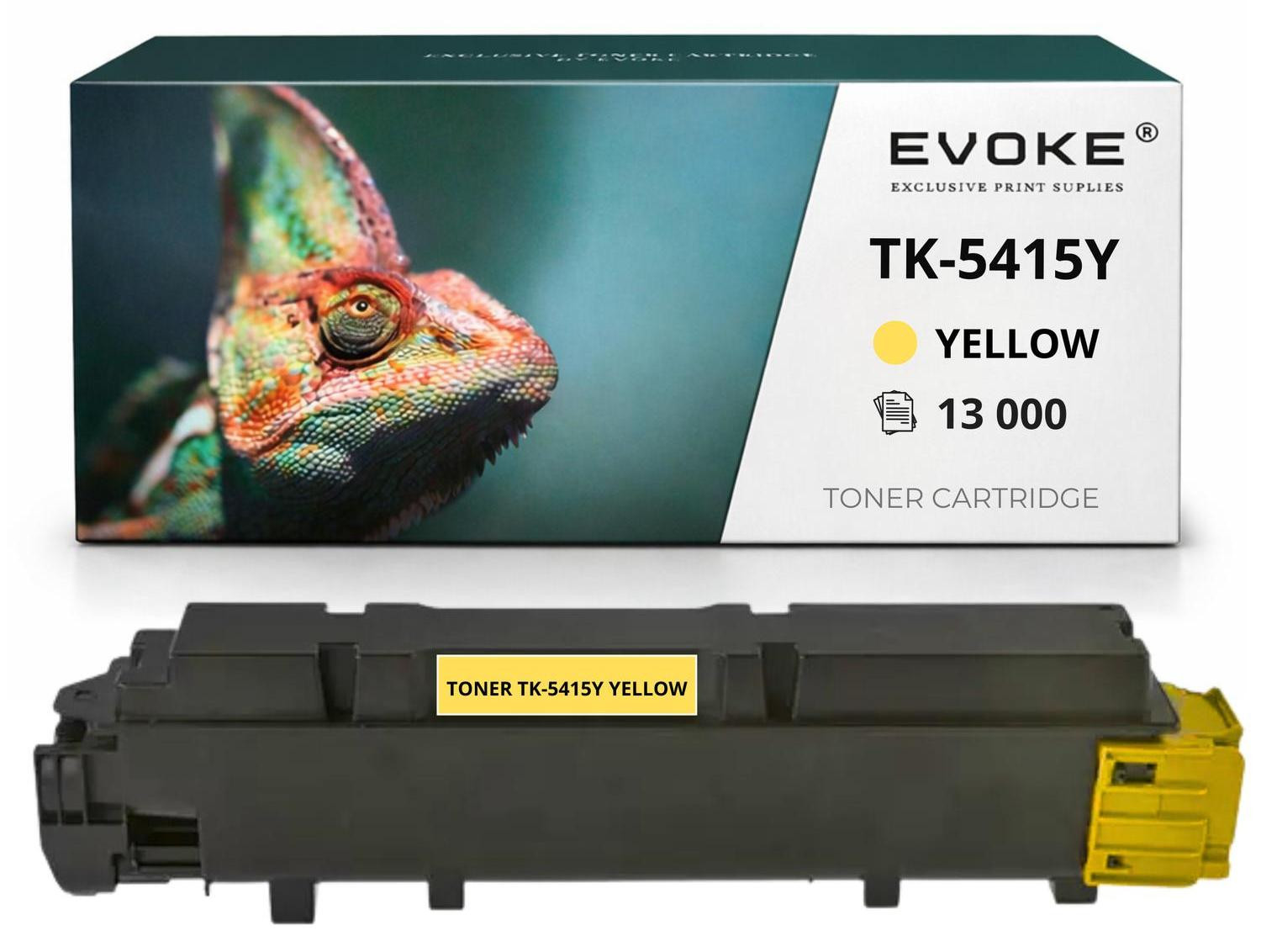 Evoke tonercartridge geel compatibel met Kyocera TK5415 Y 1T02Z7CNL0 Y voor TASKalfa MA4500ci met een capaciteit van 13.000 pagina's