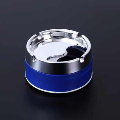 Inspire Daily Merch Creative Personalized Stainless Steel Ashtray With Lid Suitable For Windproof Use Homes Hotels blue