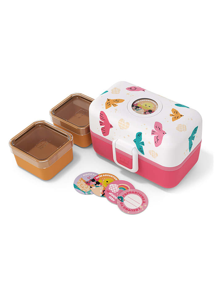 Monbento Lunchbox "Birds" in Pink/ Bunt - 800 ml - onesize