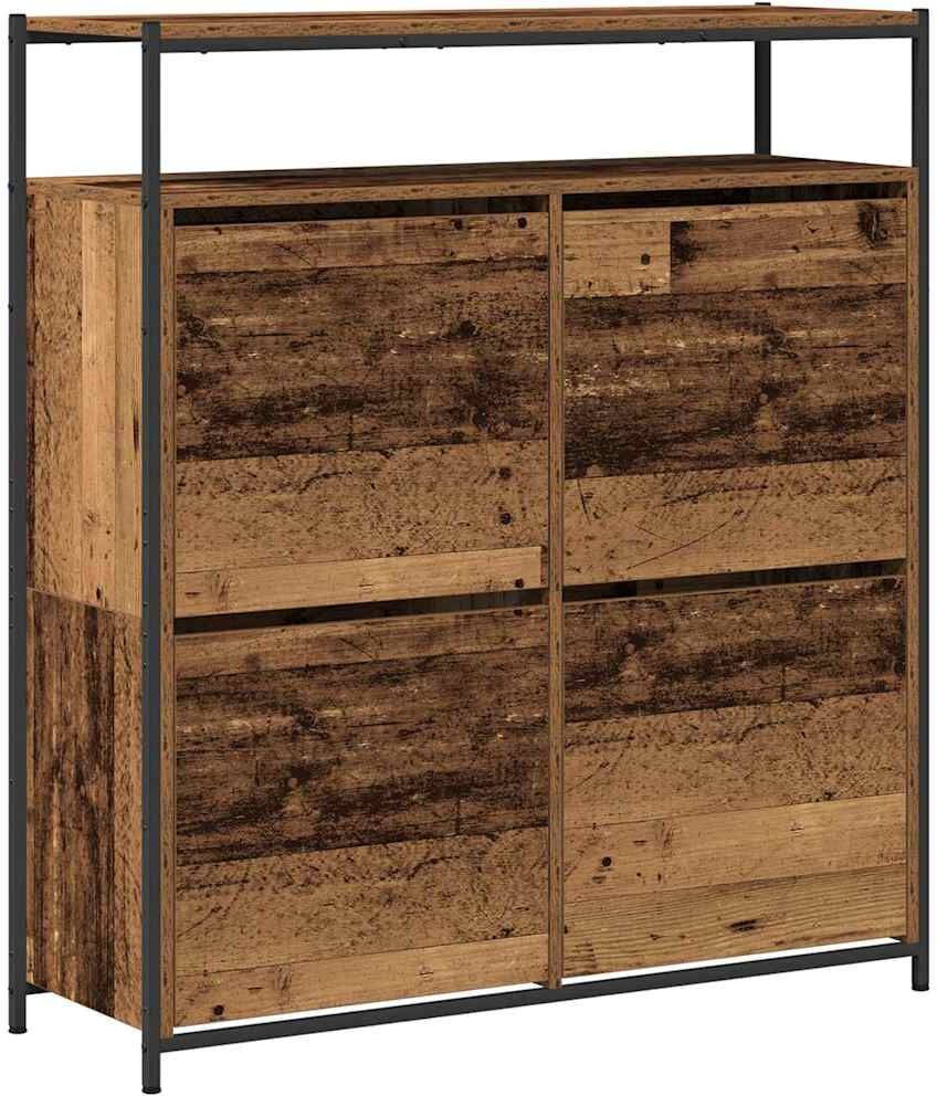 vidaXL Cabinet à chaussures 100 x 34 x 112 cm Bois d'ingénierie