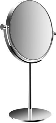 Emco Pure Rasier-/Kosmetikspiegel 109400116 Ø 177 mm, 3-fach, rund, Standspiegel, chrom