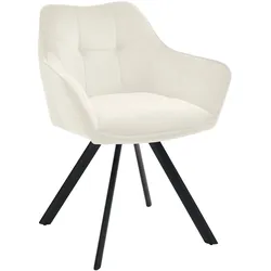 CLP Esszimmerstuhl Scott Samt   Farbe: creme, Material: Samt