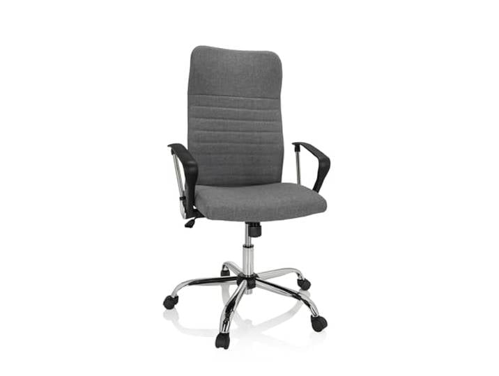 hjh OFFICE 729426 Bürostuhl ARTON 40 Stoff Drehstuhl ergonomisch, hohe Rückenlehne, Grau