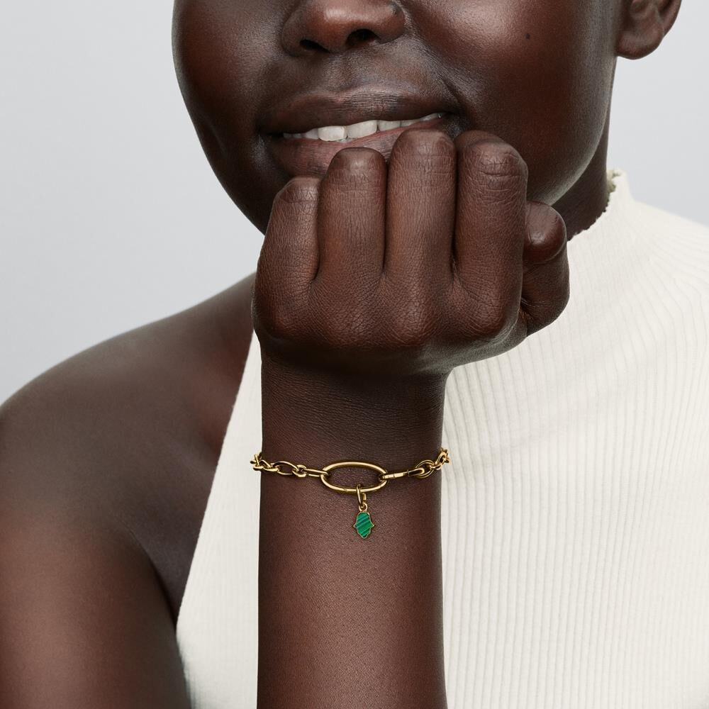 Pandora ME Mini-Charm-Anhänger Hand der Fatima, IP Gold gold