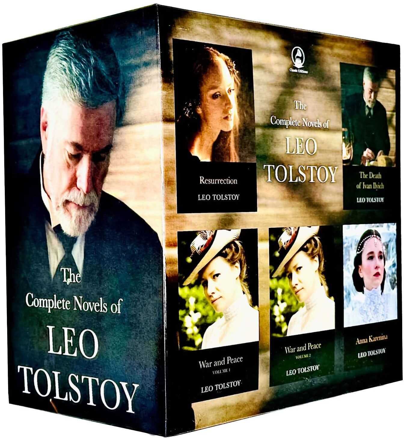 Classic Editions Leo Tolstoy Complete Novels 5 Books Collection Box Set – War and Peace & Classic Literature Collection