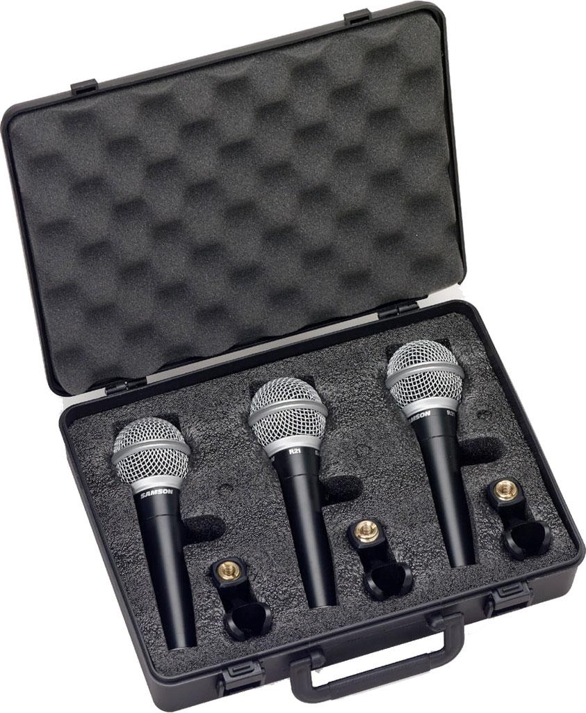 Samson R21 Cardioid Dynamic Vocal Microphone 3-Pack