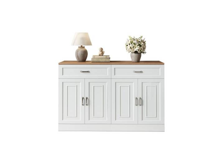 ®TONLRGY Buffet avec étagères buffet avec rebondisseur veinage bois naturel 120 L x 35 l x 80 5 H (cm)