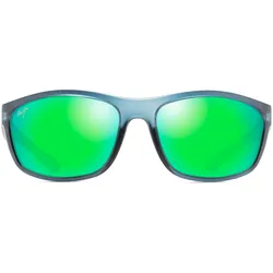 Maui Jim NUU LANDING _ Mattes Blaugrün mit Aquamarin Gummi (GM869-03)