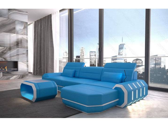 Ecksofa Roma L-Form aus Leder
